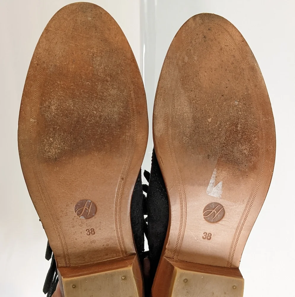 Hudson London suede fringe ankle boots